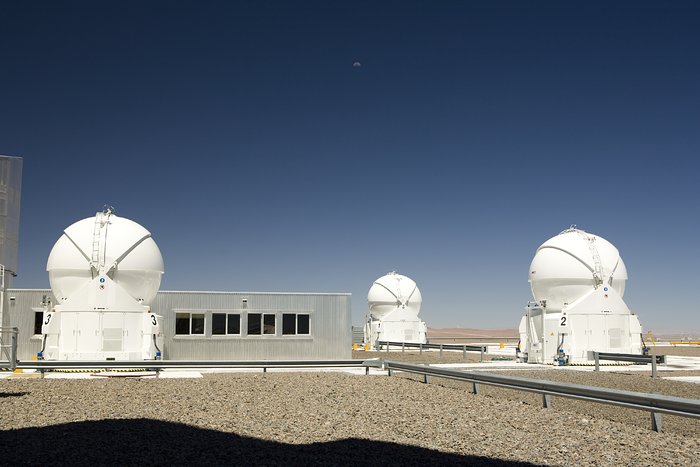 Three Auxiliary Telescopes and VLTI building