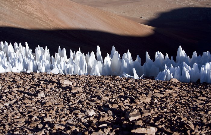 Penitentes ice formations