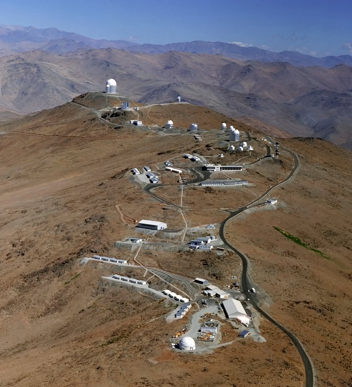 Aerial view of La Silla Observatory