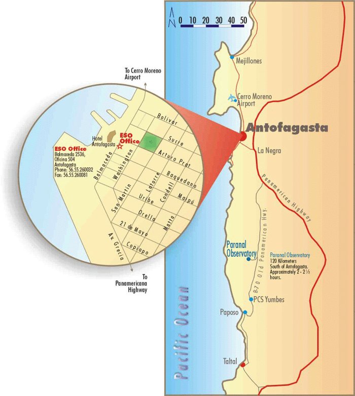 Map of Antofagasta