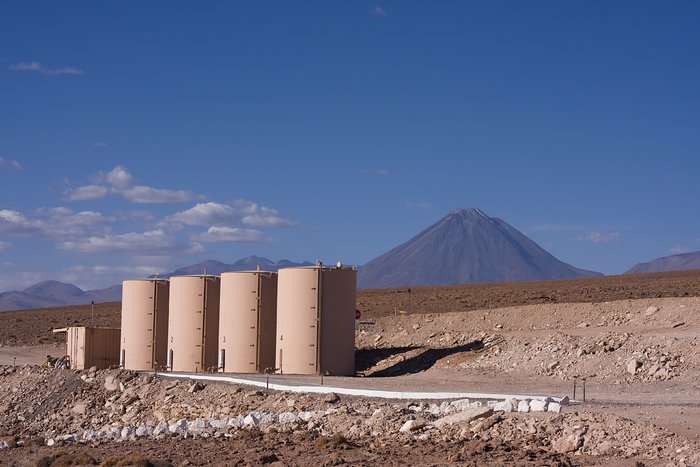 View of Licancabur volcano from the ALMA Operations Support Facility