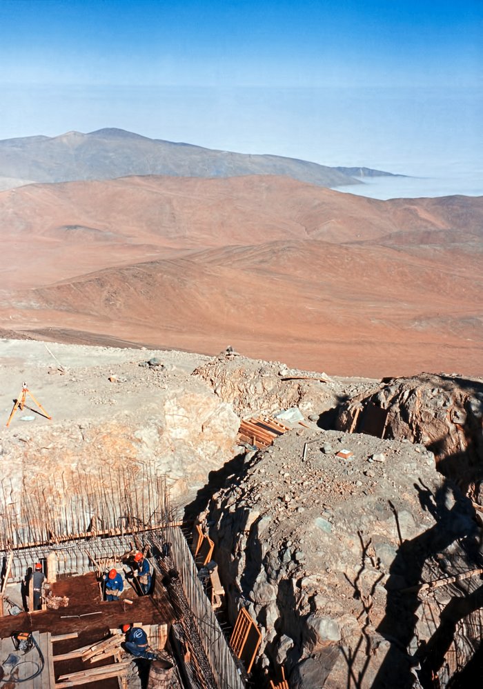 Building the Unit Telescope foundations