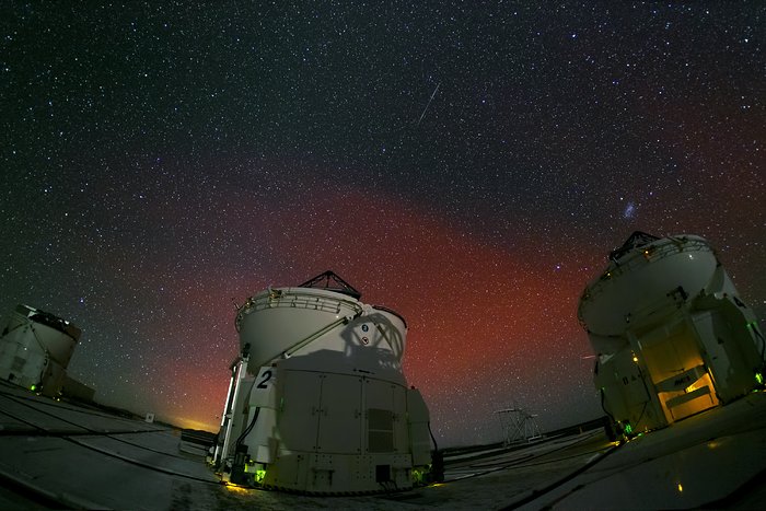 Flaming sky over Paranal