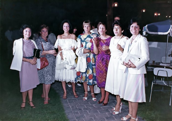 Ladies participating in the ESO end of the year celebration in 1984