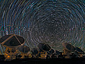 Whirling Southern Star Trails over ALMA