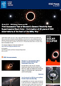 ESO — Pierwszy udany test Ogólnej Teorii Względności w pobliżu supermasywnej czarnej dziury — Science Release eso1825pl
