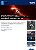 ESO — Śmierć przez spaghettizację: teleskopy ESO zarejestrowały ostatnie chwile gwiazdy pożartej przez czarną dziurę — Science Release eso2018pl