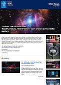 ESO — Wunderschöner Nebel, dramatische Geschichte: Zusammenprall von Sternen löst Sternenrätsel — Press Release eso2407de-at