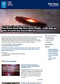 ESO Science Release eso1248fr-be - Même les naines brunes peuvent générer des planètes rocheuses — ALMA étudie les grains de poussière cosmique atour d’une étoile inachevée