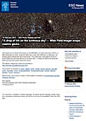 ESO Photo Release eso1307de-at - "Ein Tropfen Tinte auf hellem Sternhintergrund" — Der Wide Field Imager fängt einen kosmischen Gecko ein