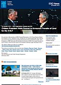 ESO Organisation Release eso1345nl-be - Chileense president bezoekt Paranal om de grond voor de E-ELT over te dragen