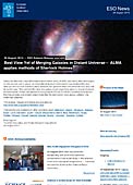 ESO Science Release eso1426fi - Paras tähänastinen kuva etäisessä maailmankaikkeudessa yhteensulautuvista galakseista — ALMA käytti Sherlock Holmesin menetelmiä