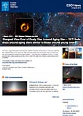 ESO — Schärfster Blick aller Zeiten auf eine Staubscheibe um einen alternden Stern — Science Release eso1608de-ch