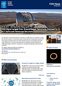 ESO — ESO tekent voor de koepel en telescoopstructuur van de E-ELT het grootste contract in de geschiedenis van de astronomie op vaste grond — Organisation Release eso1617nl