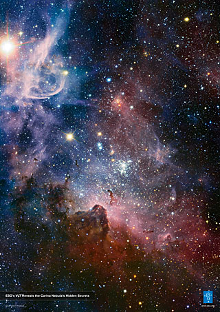 Poster: ESO??s VLT reveals the Carina Nebula's Hidden Secrets