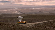 Una antena ALMA camino al Llano de Chajnantor por primera vez