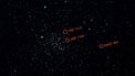Vista panorámica a través del cúmulo estelar Messier 67