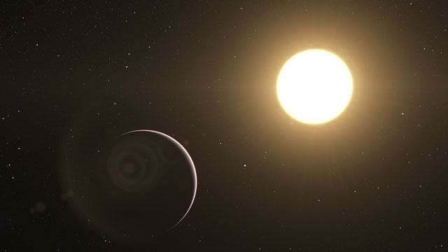 Impressão artística do famoso exoplaneta Tau Boötis b