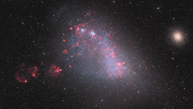Detailní pohled na kulovou hvězdokupu 47 Tucanae