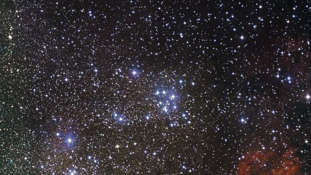 Zoom sur l’amas d’étoiles Messier 18