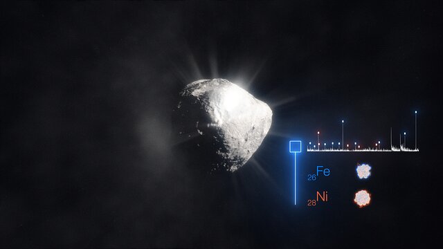 Animace: identifikace par těžkých kovů v kometární atmosféře