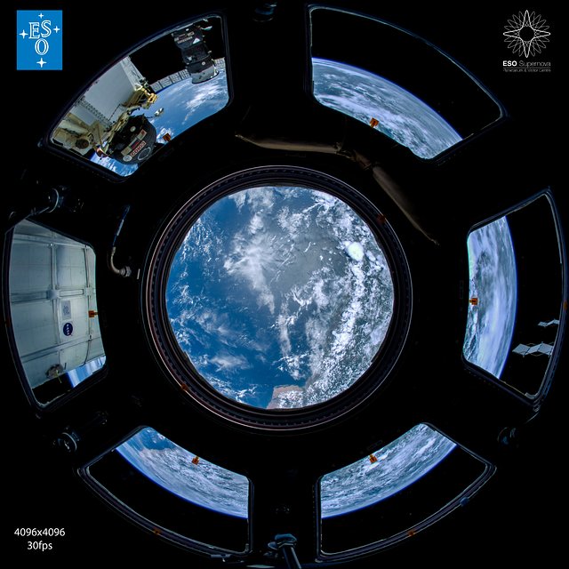 "From Earth to the Universe" — ISS Cupola ESO