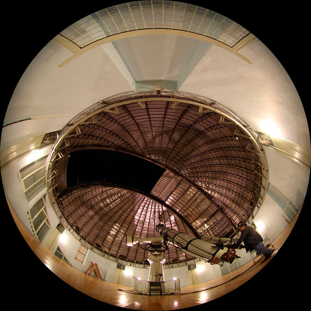 Telescopio Newall en acción