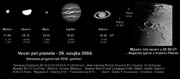 Five Planets and the Moon