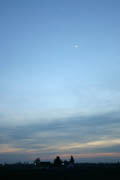 Venus and the Moon in the Twilight