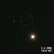Venus Moving near the Pleiades