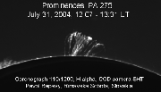 Solar Prominences PA 275