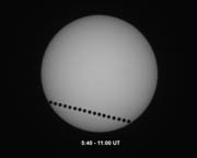 Venus' Path across the Solar Disk