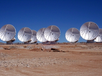 Eight ALMA antennas on Chajnantor*