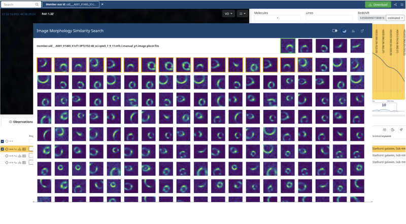 screenshot showing use of the image similarity tool+