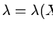 $\lambda = \lambda(X, Y)$