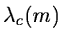 $\lambda_c(m)$