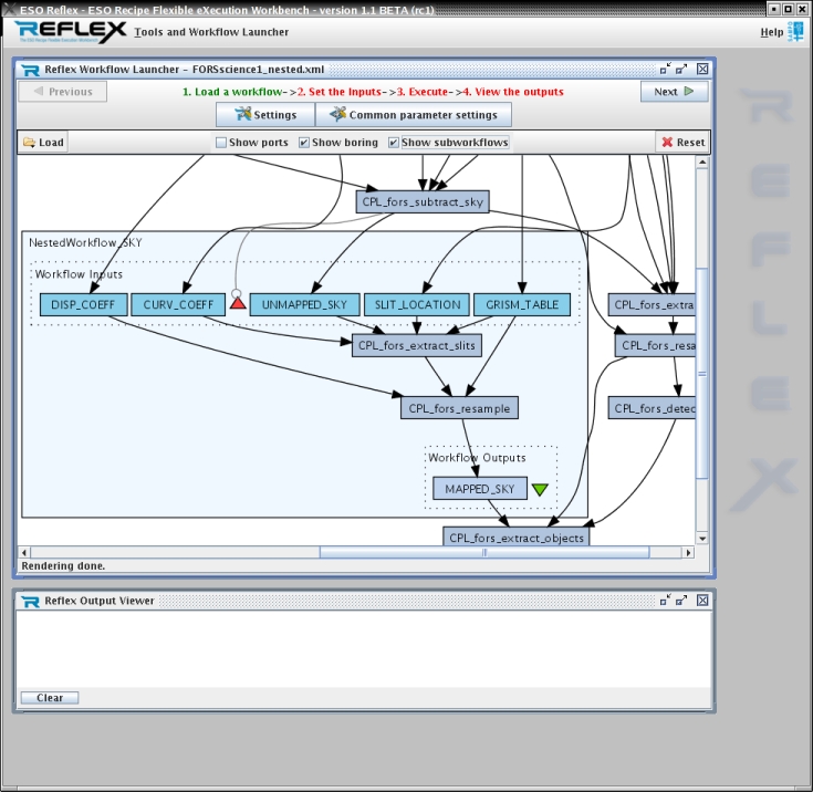 An example of a nested FORS MXU workflow
