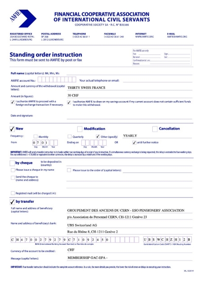 AMFIE Standing Order Form GAC-EPA AMFIE Standing Order Form GAC-EPA