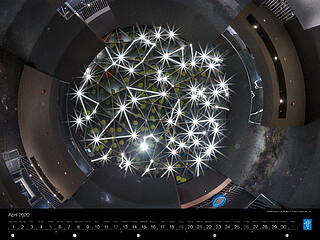 April - The ESO Supernova Planetarium & Visitor Centre star-roof