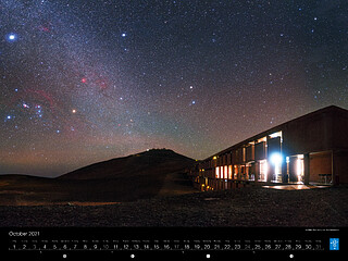 October - The Milky Way rising over the Residencia