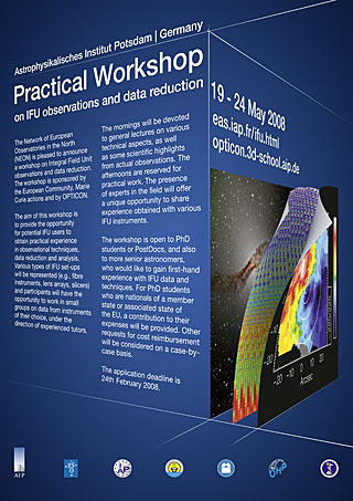 Poster: Practical Workshop on IFU observations and data reduction 