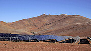 O parque solar no Observatório de La Silla do ESO