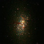 Big stellar cluster in the blue dwarf galaxy NGC 5253