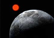 The Earth-like planet Gliese 581 c (artist's impression)