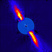 Beta Pictoris as seen in infrared light