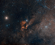 Digitized-Sky-Survey-Aufnahme des Sternhaufens RCW 38