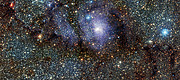 Imagem infravermelha VISTA da Nebulosa da Lagoa (Messier 8)