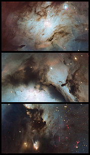 Highlights of Messier 78: a reflection nebula in Orion