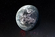 Artists’s impression of one of more than 50 new exoplanets found by HARPS: the rocky super-Earth HD 85512 b