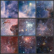 Excerpts from VLT image of the Carina Nebula in infrared light